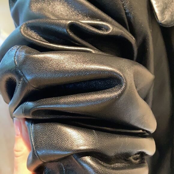 Vintage Sienna Studio leather lined full zip collar pockets jacket Black Large - Picture 4 of 16